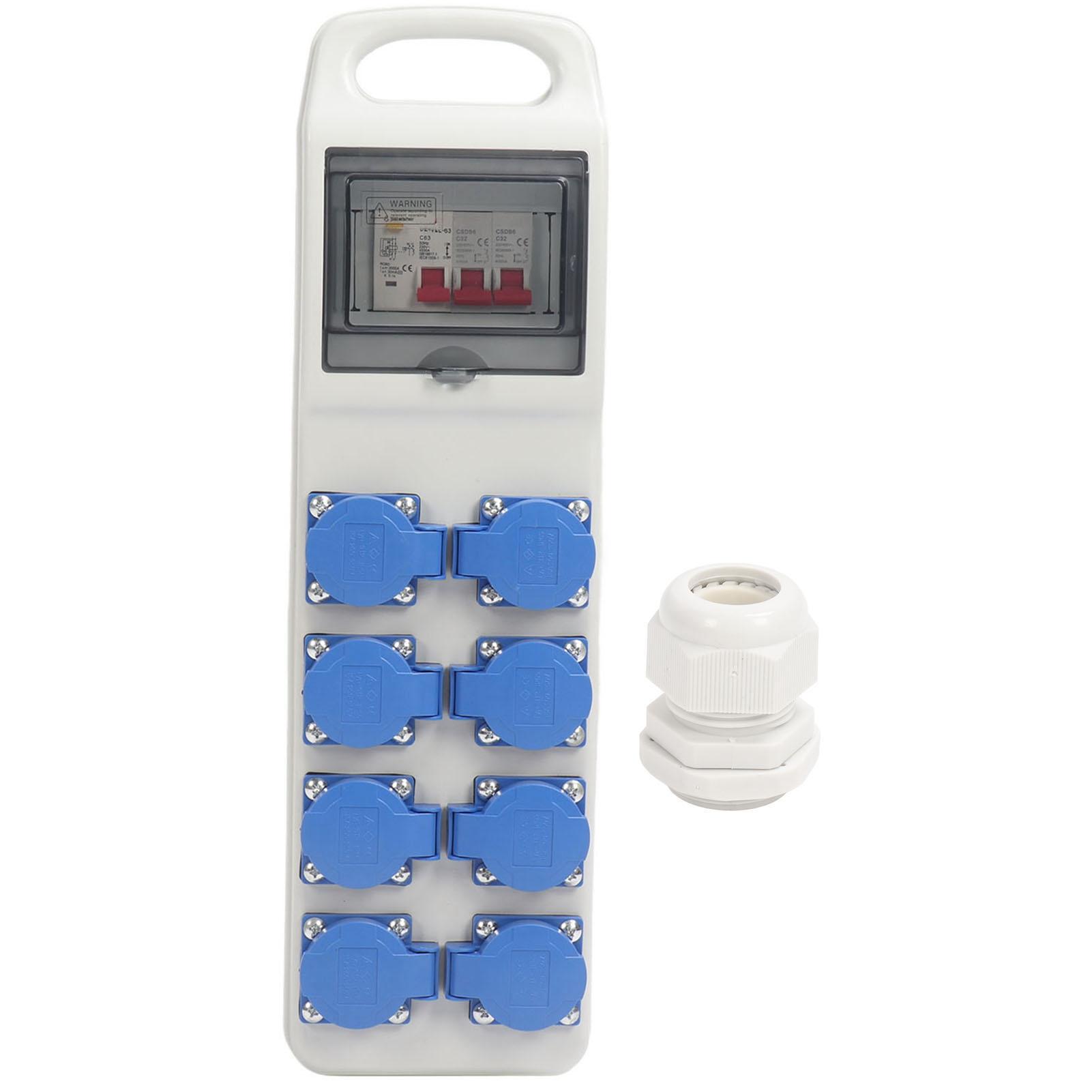 Industrial Socket Box 8 Way IP65 Waterproof Portable Socket Distribution Box with Leakage Circuit Breaker 200‑250VAC білий
Industrial Socket Box 8 Way IP65 Waterproof Portable Socket Distribution Box with Leakage Circuit Breaker 200‑250VAC білий