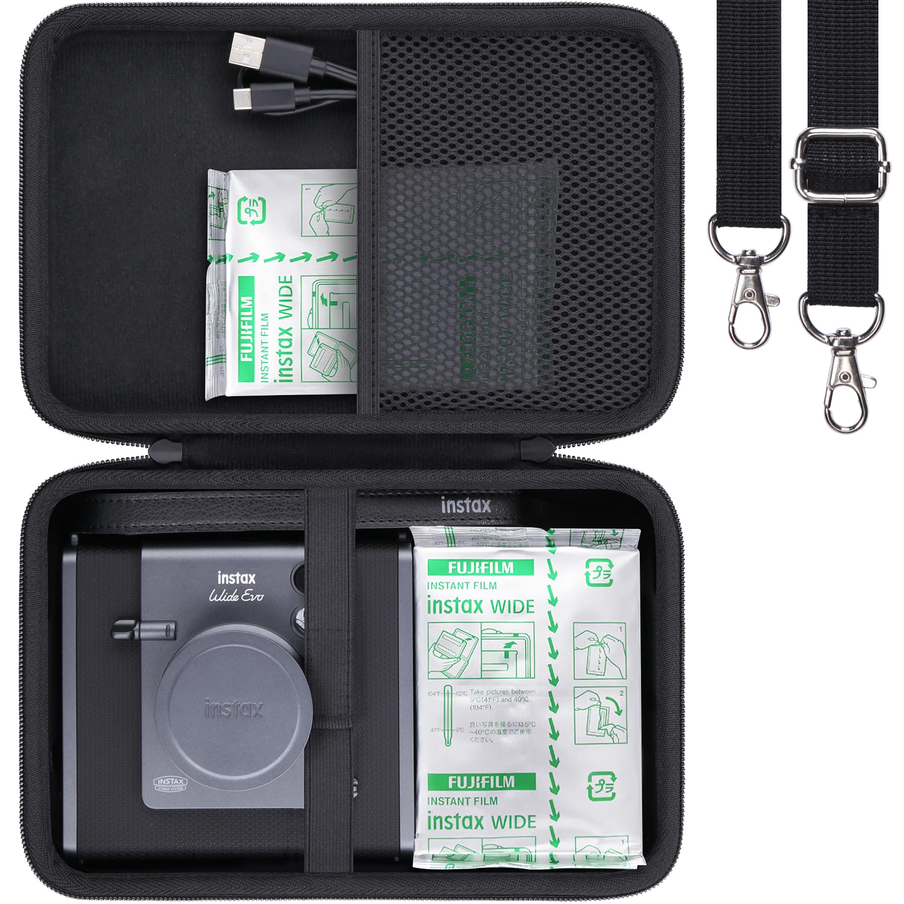 FUJIFILM instax wide Evo Hybrid instant camera INS WIDE EVO BLACK dedicated storage case Khanka (case only) -
FUJIFILM instax wide Evo Hybrid instant camera INS WIDE EVO BLACK dedicated storage case Khanka (case only) -