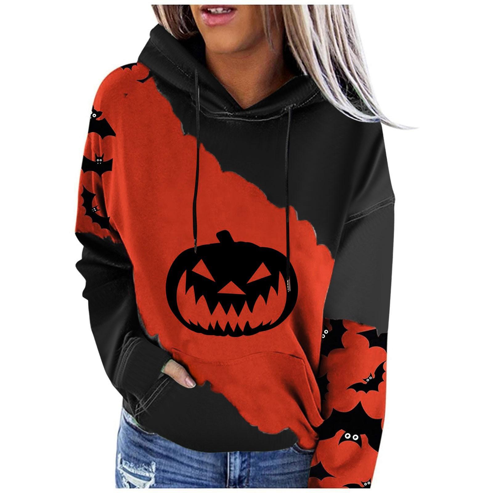 Женский повседневный модный пуловер с длинным рукавом и принтом Хэллоуина с капюшоном XXL
Женский повседневный модный пуловер с длинным рукавом и принтом Хэллоуина с капюшоном XXL