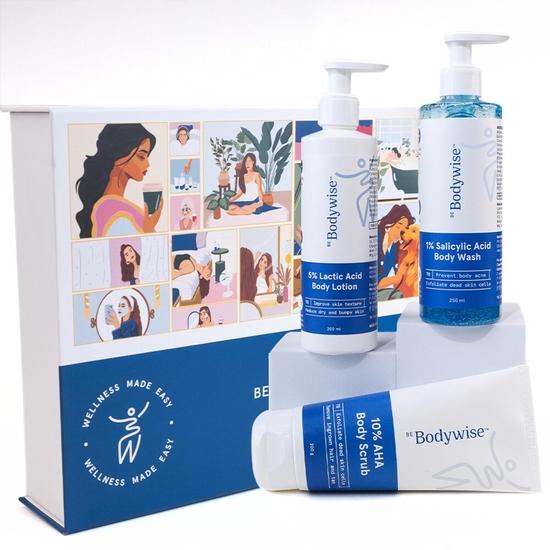 Подарочный набор Be Bodywise Winter Glow - с 1% салициловой кислотой для мытья тела (250мл), Скраб для тела с 10% AHA-кислотами (200г) и 5% лосьон для тела с молочной кислотой (200мл)
Подарочный набор Be Bodywise Winter Glow - с 1% салициловой кислотой для мытья тела (250мл), Скраб для тела с 10% AHA-кислотами (200г) и 5% лосьон для тела с молочной кислотой (200мл)