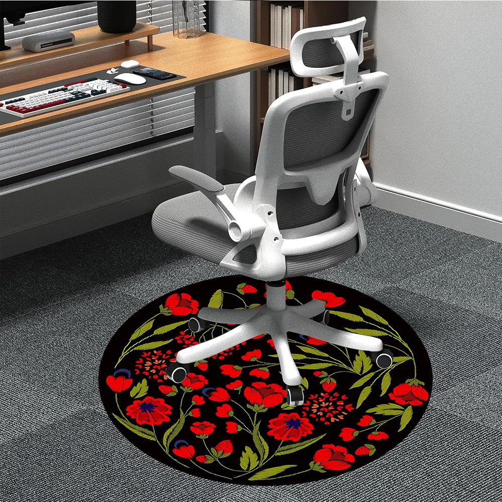 1pc Red Flowers Design Carpet, Round Non Slip Durable Large Size Office Carpet, Suitable for Office 80cm
1pc Red Flowers Design Carpet, Round Non Slip Durable Large Size Office Carpet, Suitable for Office 80cm