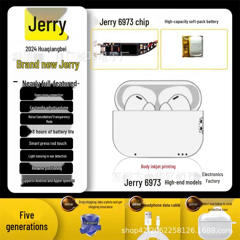 Applicable Apple Huaqiangbei Yuehu Wireless In-Ear Bluetooth Earphones with Noise Reduction, Compatible with Second to Fifth Generation Mobile Phones
Applicable Apple Huaqiangbei Yuehu Wireless In-Ear Bluetooth Earphones with Noise Reduction, Compatible with Second to Fifth Generation Mobile Phones