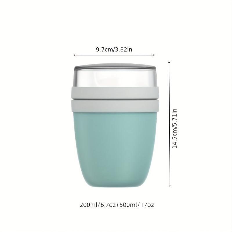 Портативный стакан для овсянки на ночь с крышкой и разделительным отсеком, из полипропиленового пластика, контейнер для завтрака, обеда, салата для офиса, школы, пикника 700ml зелёный
Портативный стакан для овсянки на ночь с крышкой и разделительным отсеком, из полипропиленового пластика, контейнер для завтрака, обеда, салата для офиса, школы, пикника 700ml зелёный