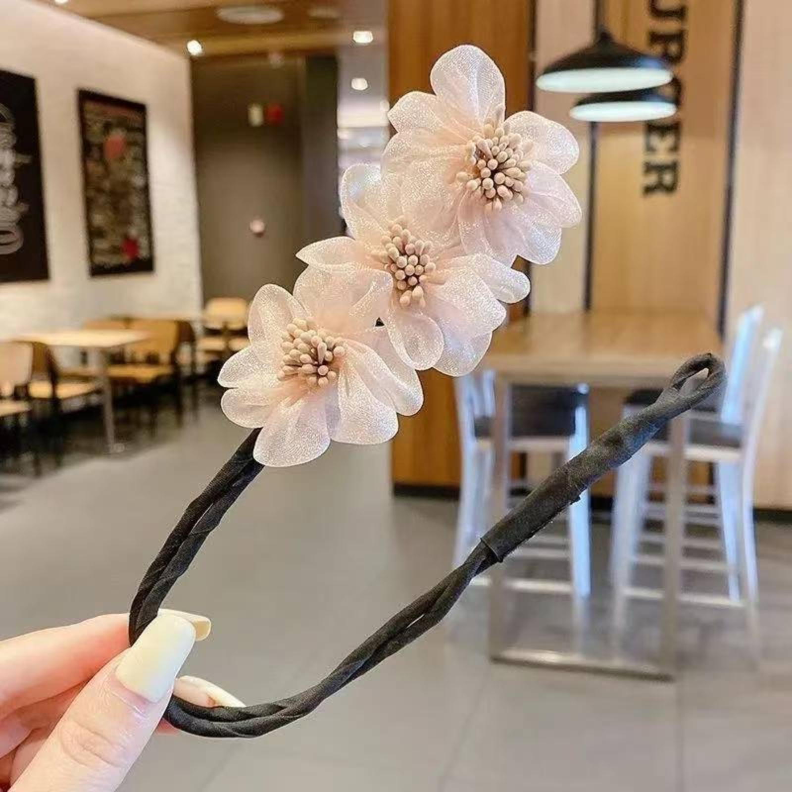 Velvet Flower Hair Bun Maker Nest Lazy Hair Styling Band Ponytail Holder Secure Updo Accessory for Women Girls One Size
Velvet Flower Hair Bun Maker Nest Lazy Hair Styling Band Ponytail Holder Secure Updo Accessory for Women Girls One Size