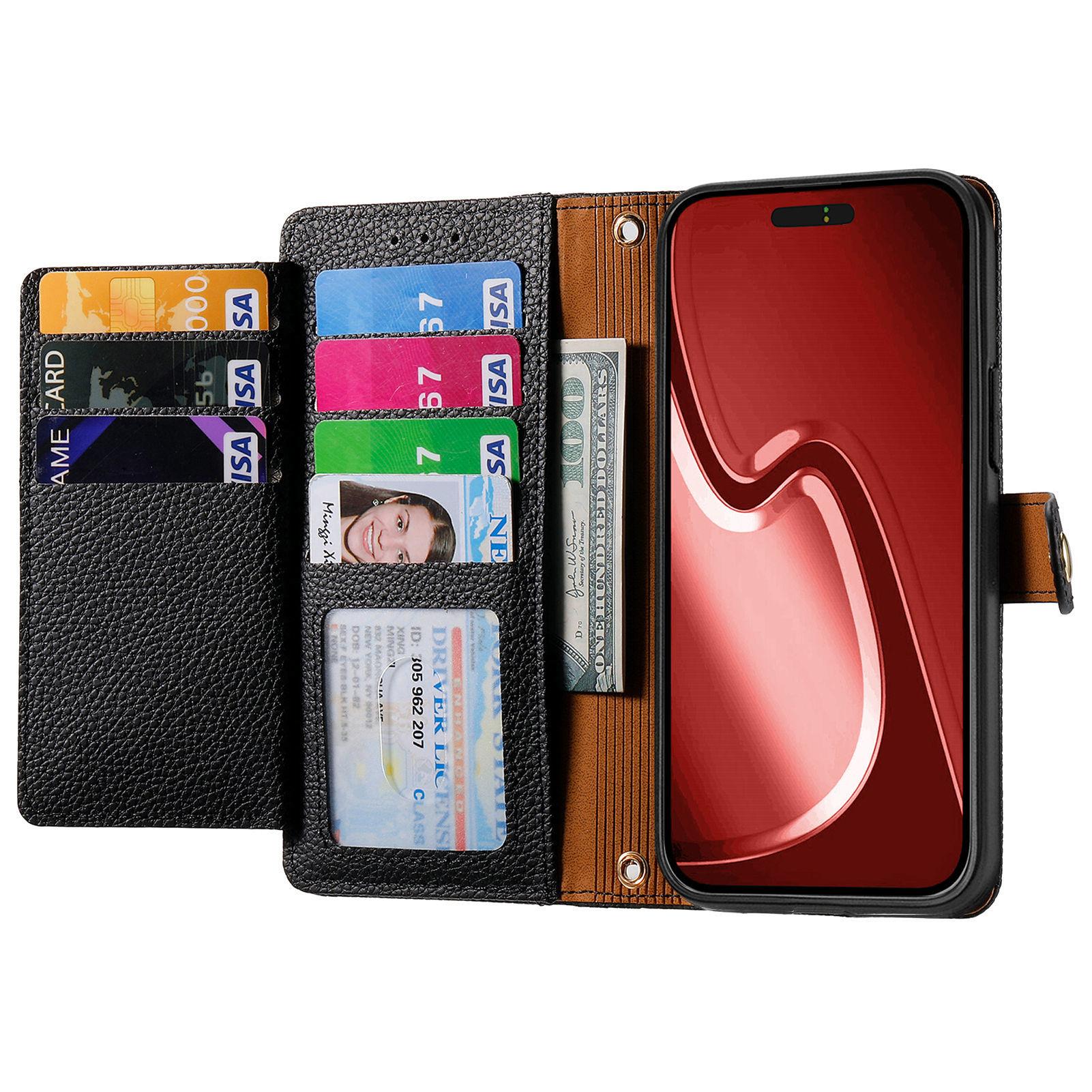 For iPhone 16 Pro Case RFID Blocking Zipper Pocket Leather Wallet Phone Cover with Strap Black
For iPhone 16 Pro Case RFID Blocking Zipper Pocket Leather Wallet Phone Cover with Strap Black