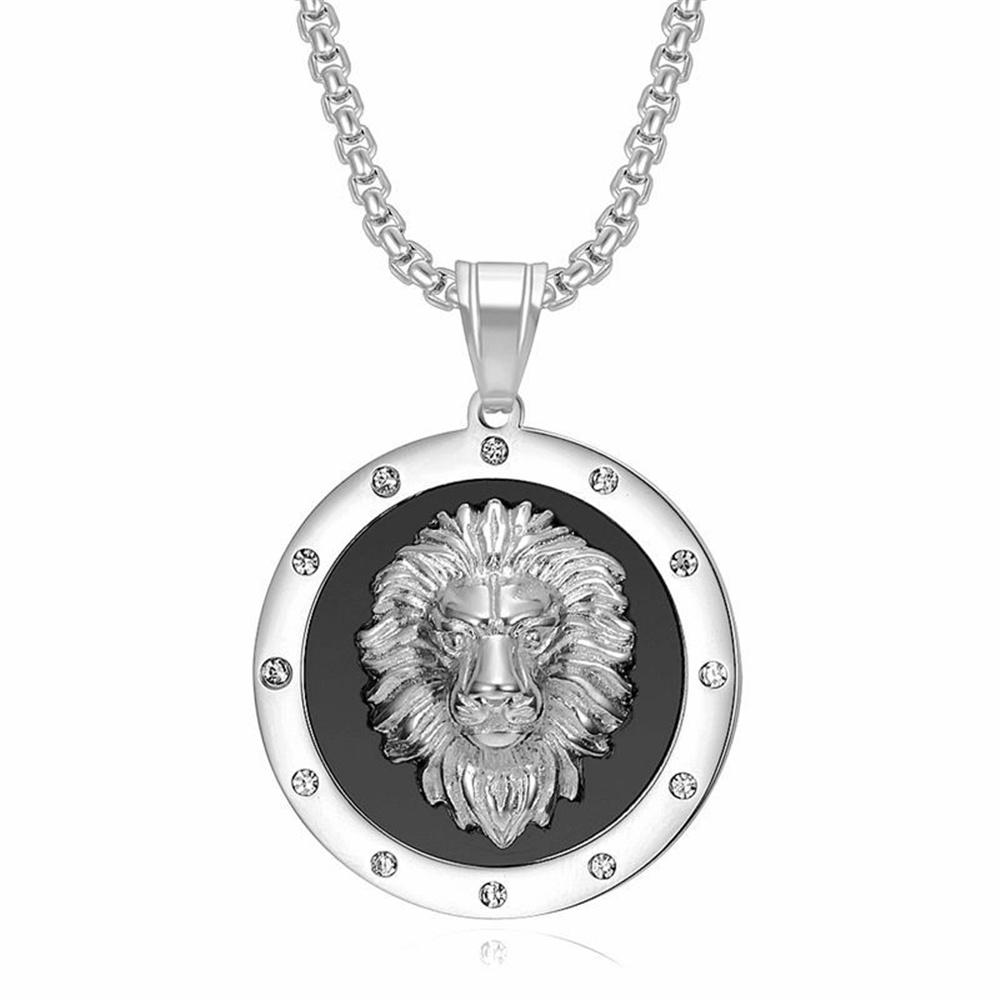Hip Hop Iced Out Lion Head Pendant & Chains For Men Gold Color Stainless Steel Animal Necklaces Male Bling Jewelry 50cm
Hip Hop Iced Out Lion Head Pendant & Chains For Men Gold Color Stainless Steel Animal Necklaces Male Bling Jewelry 50cm