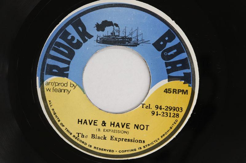 7inch Record BLACK EXPRESSIONS Have Have Not Have Dub Will Tra NONE RIVER BOAT 1974 Jamaica Reggae Ska Dub Used
7inch Record BLACK EXPRESSIONS Have Have Not Have Dub Will Tra NONE RIVER BOAT 1974 Jamaica Reggae Ska Dub Used