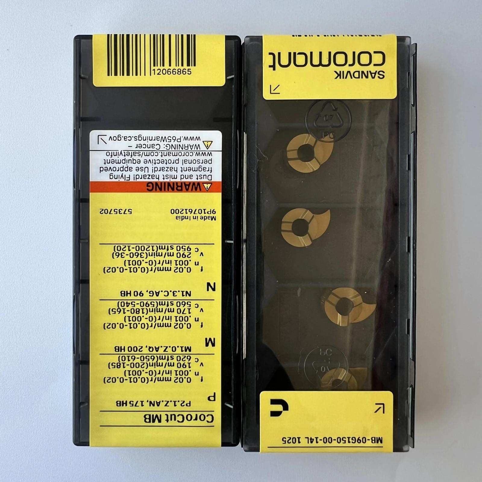 SANDVIK / MB-09G150-00-14L 1025 / Industrial indexable Carbide Inserts 10 Pcs
SANDVIK / MB-09G150-00-14L 1025 / Industrial indexable Carbide Inserts 10 Pcs