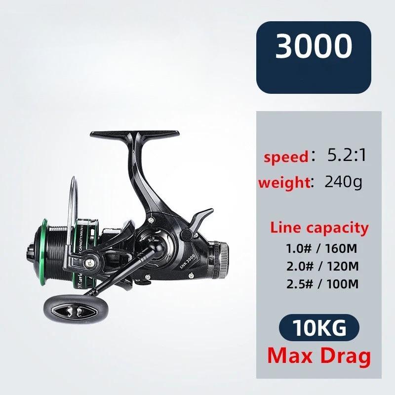 New Dual Brake Fishing Reel 20kg Max Drag Speed Ratio 5.2:1 14+1BB All Metal Wire Cup Spinning Wheel Spinning Reel Waterproof and Corrosion Resistant 3000 Series
New Dual Brake Fishing Reel 20kg Max Drag Speed Ratio 5.2:1 14+1BB All Metal Wire Cup Spinning Wheel Spinning Reel Waterproof and Corrosion Resistant 3000 Series