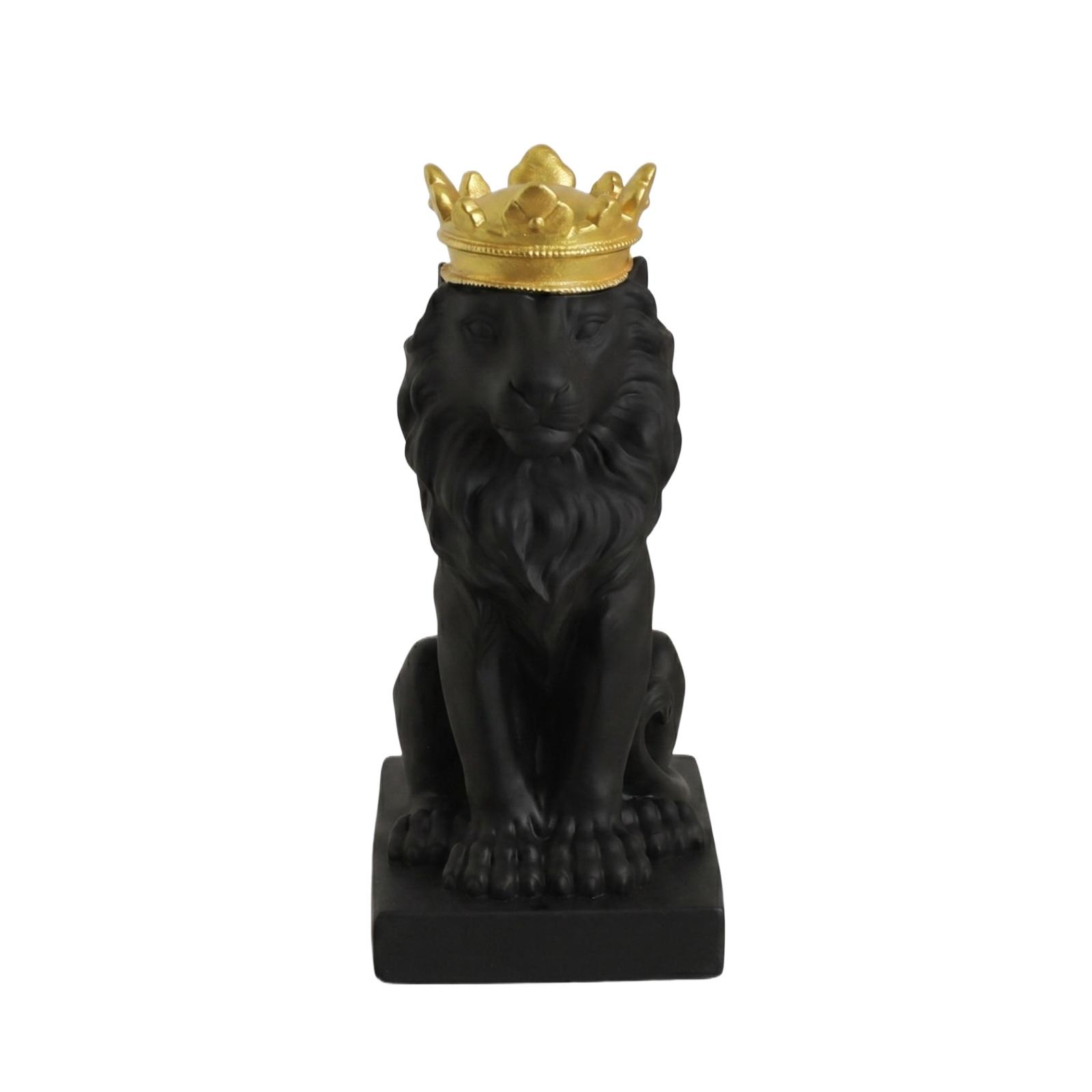 Decorative Lion Statue with Crown Sitting on Base Resin Sculpture for Entryway Living Room Display Ornamental Accent Piece one size чёрный
Decorative Lion Statue with Crown Sitting on Base Resin Sculpture for Entryway Living Room Display Ornamental Accent Piece one size чёрный