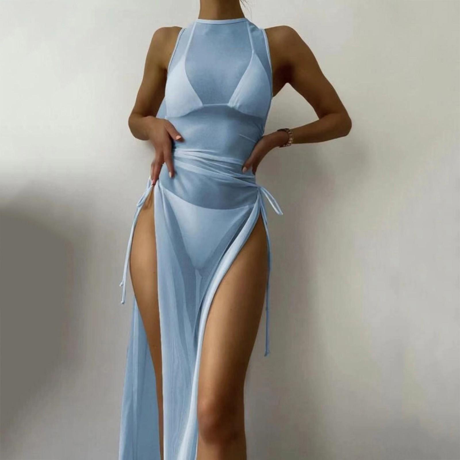 Черный комплект из 3 предметов, водолазка, купальник, женский прозрачный купальник, накидка для женщин, бикини на шнуровке, бюстгальтер с лямкой на бретельках, купальный костюм XL светло-синий
Черный комплект из 3 предметов, водолазка, купальник, женский прозрачный купальник, накидка для женщин, бикини на шнуровке, бюстгальтер с лямкой на бретельках, купальный костюм XL светло-синий