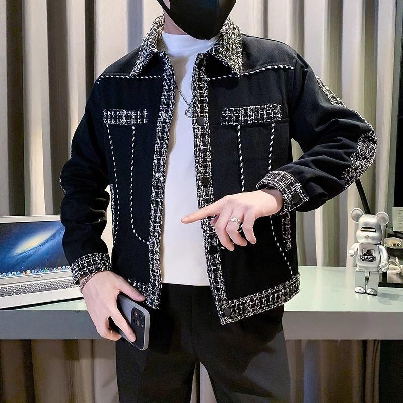 Autumn Winter New Fashion Turn-down Collar Long Sleeve Patchwork Color Blocking Jackets Men s Clothing Pockets Korean Chic Tops M білий
Autumn Winter New Fashion Turn-down Collar Long Sleeve Patchwork Color Blocking Jackets Men s Clothing Pockets Korean Chic Tops M білий