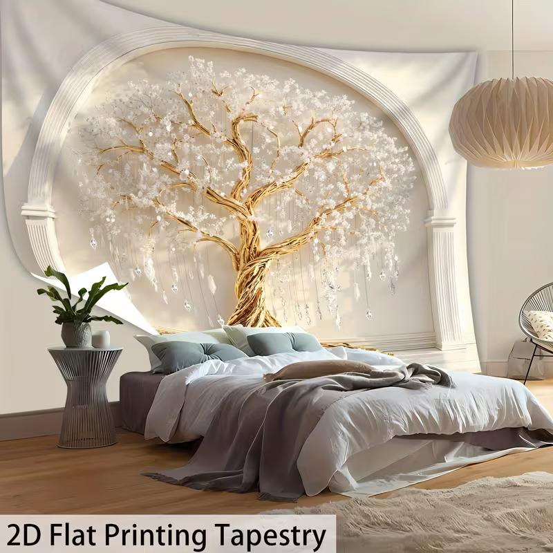 2D Minimalist White Gold Tree Tapestry Bedroom Background Decor 47.2x31.5inch/120*80cm
2D Minimalist White Gold Tree Tapestry Bedroom Background Decor 47.2x31.5inch/120*80cm