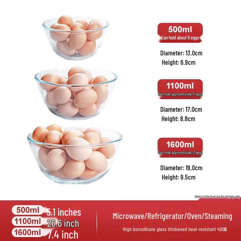 Yude 3-Piece Heat-Resistant Glass Bowl Set
Yude 3-Piece Heat-Resistant Glass Bowl Set