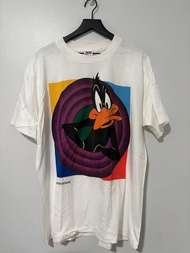 Vintage Looney Tunes Daffy Duck Shirt Mens XL White Cartoon Graphic 90s Made USA Unisex T-Shirt XXXXL
Vintage Looney Tunes Daffy Duck Shirt Mens XL White Cartoon Graphic 90s Made USA Unisex T-Shirt XXXXL