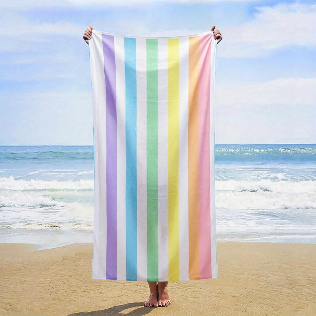 1pc Pastel Rainbow Beach Towel, Quick Dry High Absorbency, Ideal for Adults Water Sports Swimming, Perfect Summer Holiday Gift W30*H60(CM)
1pc Pastel Rainbow Beach Towel, Quick Dry High Absorbency, Ideal for Adults Water Sports Swimming, Perfect Summer Holiday Gift W30*H60(CM)