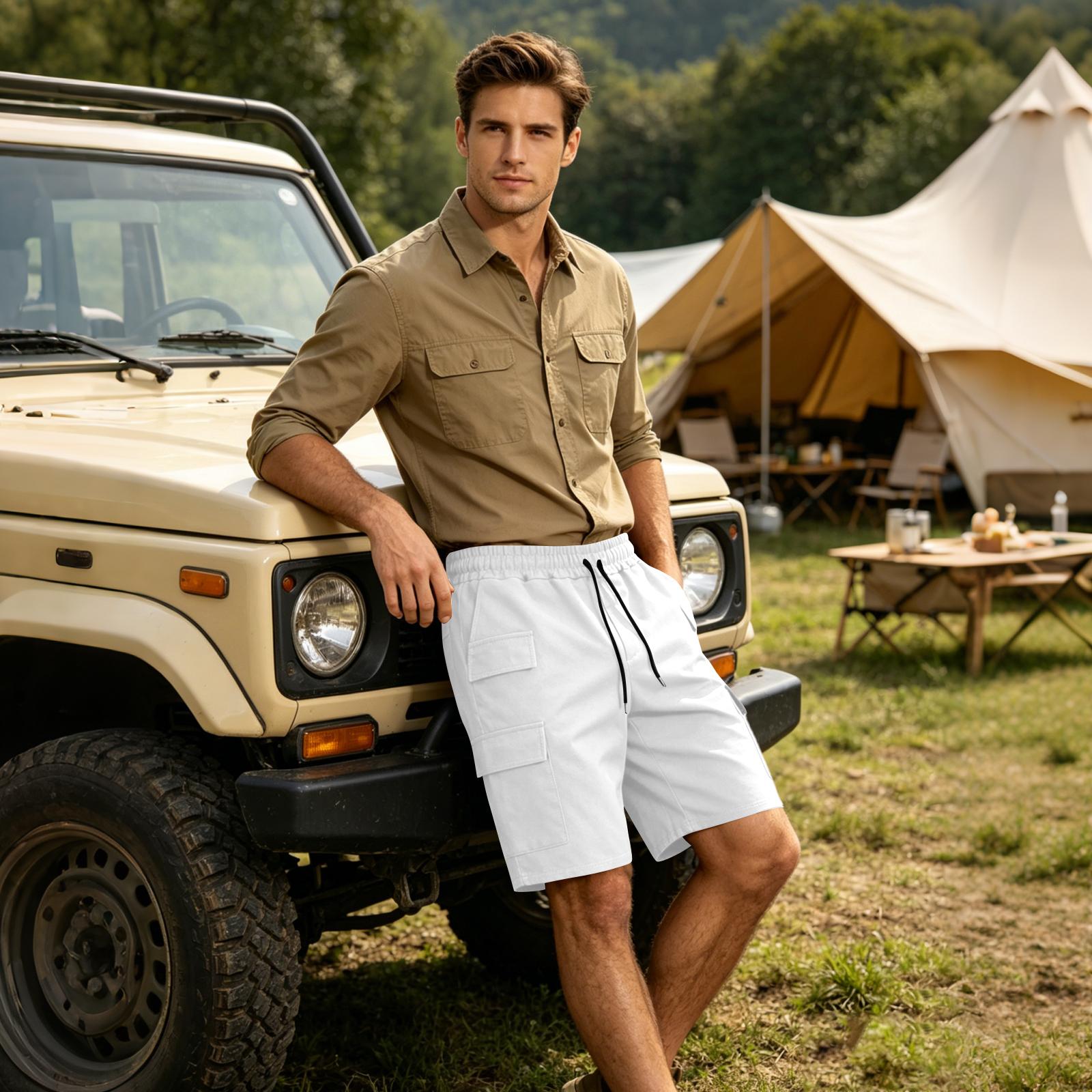 Men s Casual Loose Fit Multi Pocket Cargo Shorts Elastic Waistband Drawstring Outdoor Workwear Shorts XL білий
Men s Casual Loose Fit Multi Pocket Cargo Shorts Elastic Waistband Drawstring Outdoor Workwear Shorts XL білий