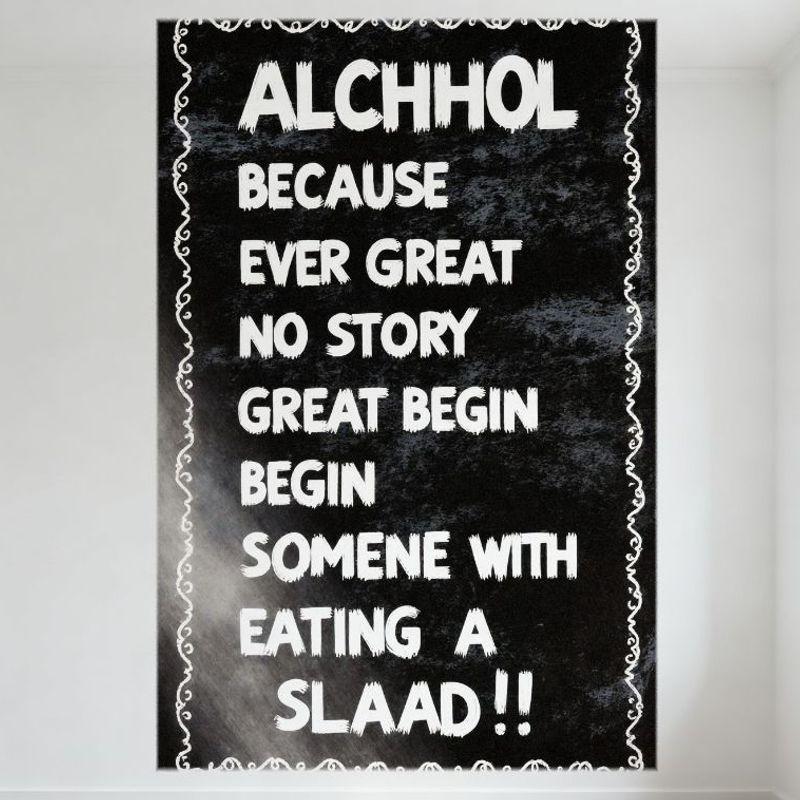 Funny Misspelled Alchhol Salad Tin Sign, Vintage Playful Humorous Wall Decor for Bar Café Home Man Cave 20x30cm(7.8x11.8inch)
Funny Misspelled Alchhol Salad Tin Sign, Vintage Playful Humorous Wall Decor for Bar Café Home Man Cave 20x30cm(7.8x11.8inch)