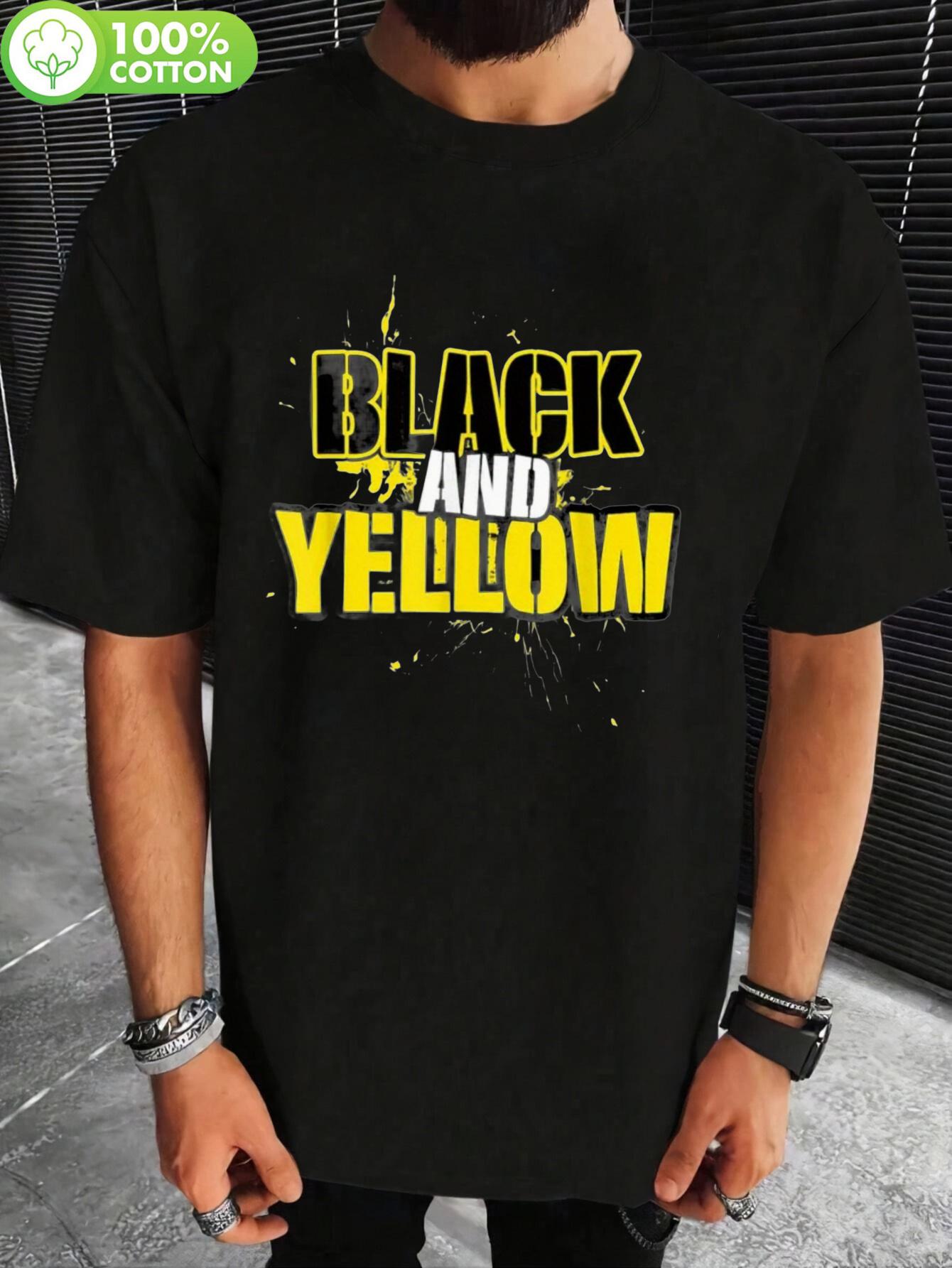Plus Size Pittsburgh Proud Cotton T-shirt - Black with Bold Yellow Splatter Graphic XXXL
Plus Size Pittsburgh Proud Cotton T-shirt - Black with Bold Yellow Splatter Graphic XXXL