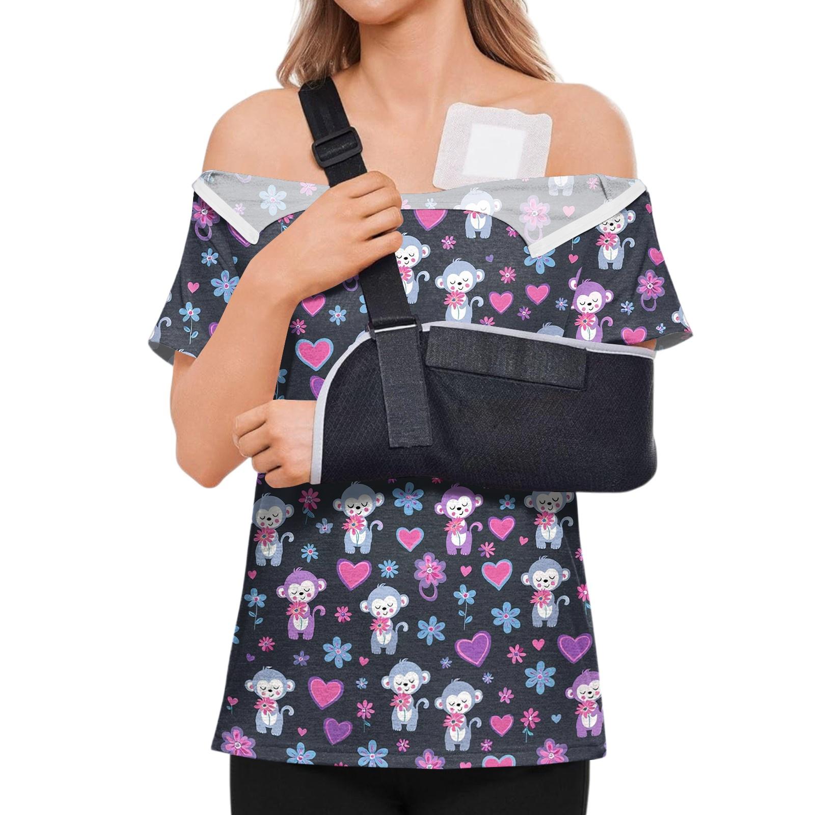 Post Surgery Shirt for Women Animal Print Short Sleeve Top with Shoulder Zipper Side Velcro Closure Comfortable Fit Recovery Wear XL Темно-синій
Post Surgery Shirt for Women Animal Print Short Sleeve Top with Shoulder Zipper Side Velcro Closure Comfortable Fit Recovery Wear XL Темно-синій