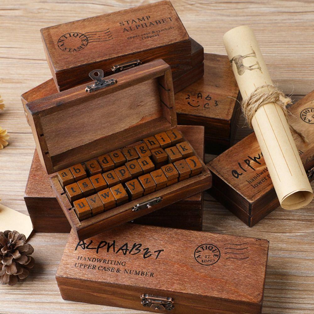 Wooden Carved Wooden Seal Letter A-Z DIY Stamps Wooden Box Portable DIY Journal Decoration Seal
Wooden Carved Wooden Seal Letter A-Z DIY Stamps Wooden Box Portable DIY Journal Decoration Seal