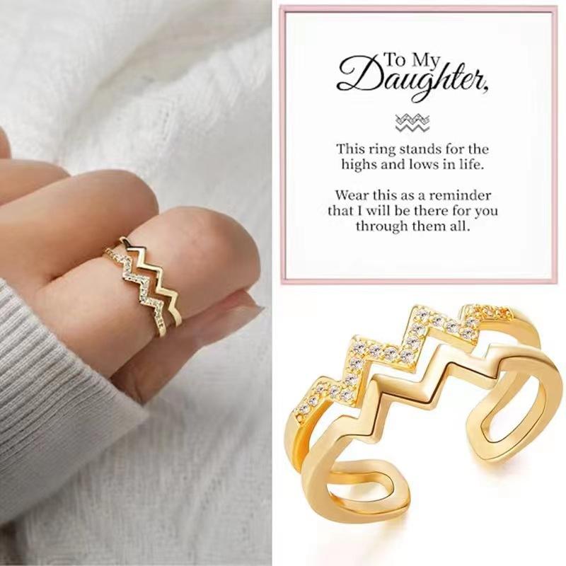 Double-layer diamond-set heart wave line ring female, simple and versatile hipster cold wind open index finger ring Opening adjustable
Double-layer diamond-set heart wave line ring female, simple and versatile hipster cold wind open index finger ring Opening adjustable