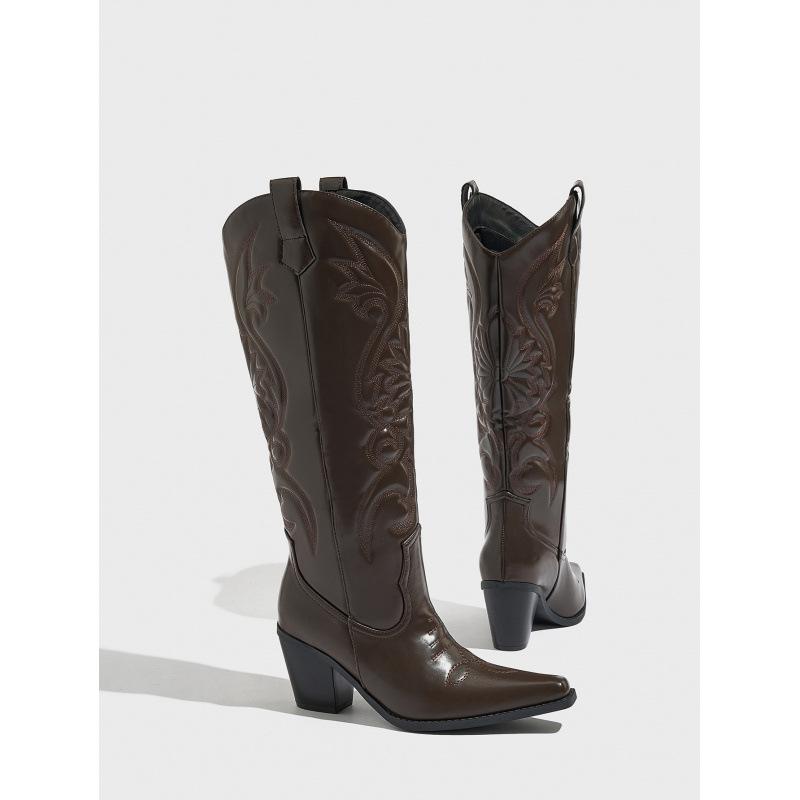 Ковбойские сапоги ретро вышивка круглый острый носок толстый каблук V-образное широкое голенище толстая подошва универсальный стиль большой размер женские сапоги 36 темно-коричневого
Ковбойские сапоги ретро вышивка круглый острый носок толстый каблук V-образное широкое голенище толстая подошва универсальный стиль большой размер женские сапоги 36 темно-коричневого