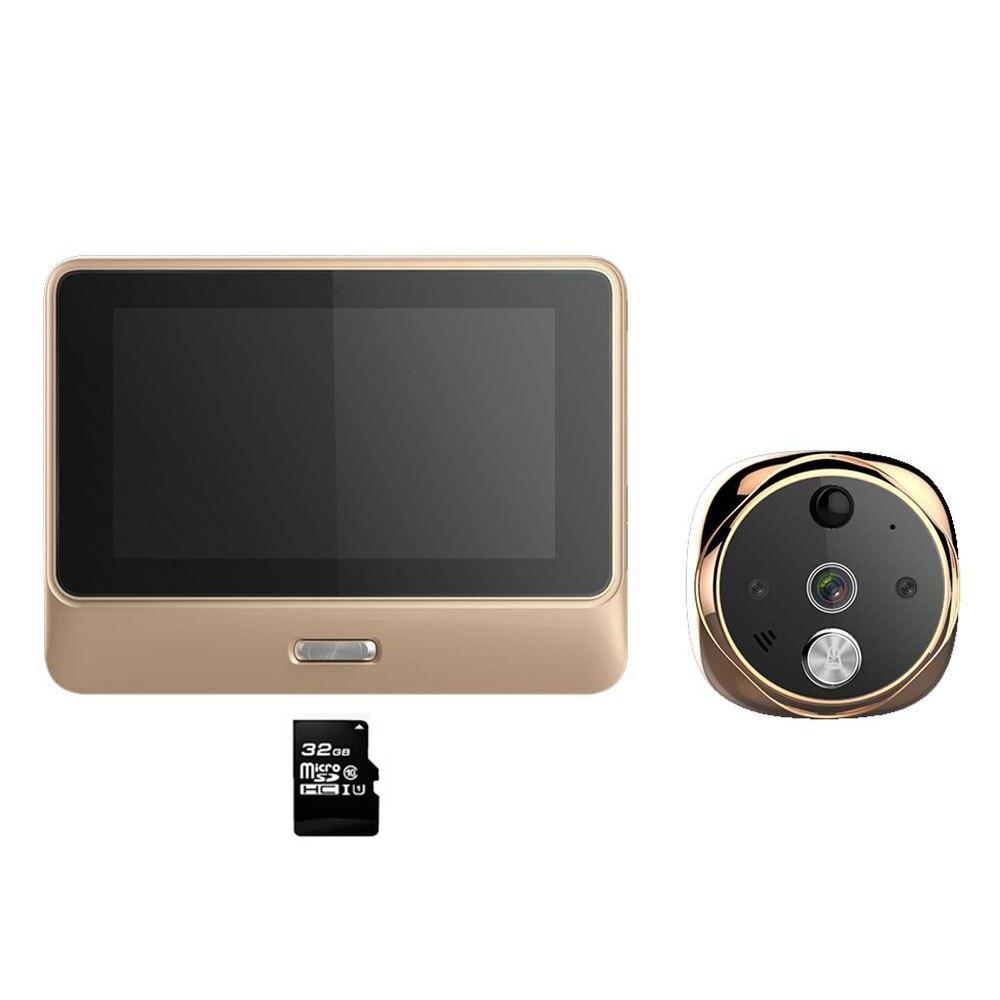 Цифровой дверной звонок, камера обнаружения движения, запись, электронный глазок, дверная камера, датчик просмотра, дверной звонок