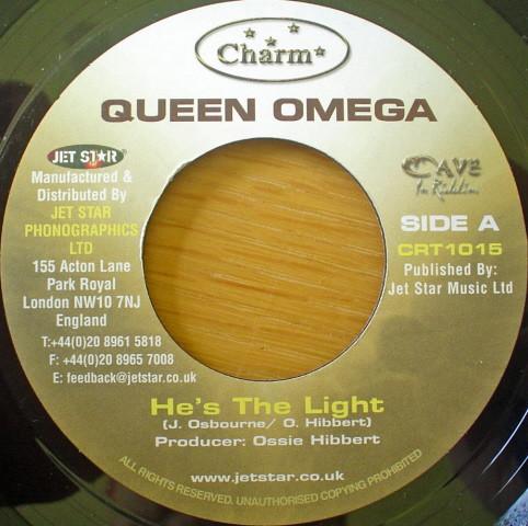 7inch Record QUEEN OMEGA Hes The Light CRT1015 Charm UK Reggae Ska Dub Used
7inch Record QUEEN OMEGA Hes The Light CRT1015 Charm UK Reggae Ska Dub Used
