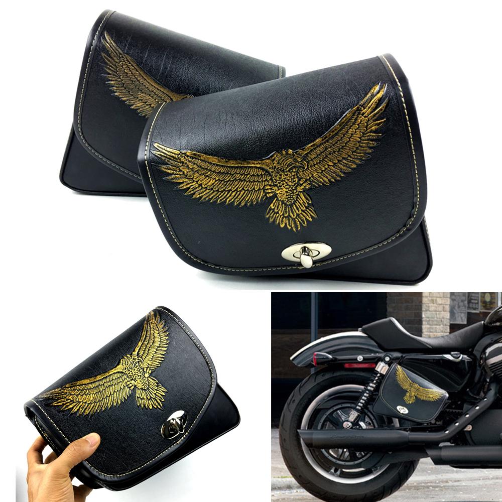 For Honda Suzuki Yamaha Kawasaki Harley Sportster Black Eagle PU Leather Saddle Bag Motorcycle Luggage Left+Right Side Tool Bag
For Honda Suzuki Yamaha Kawasaki Harley Sportster Black Eagle PU Leather Saddle Bag Motorcycle Luggage Left+Right Side Tool Bag
