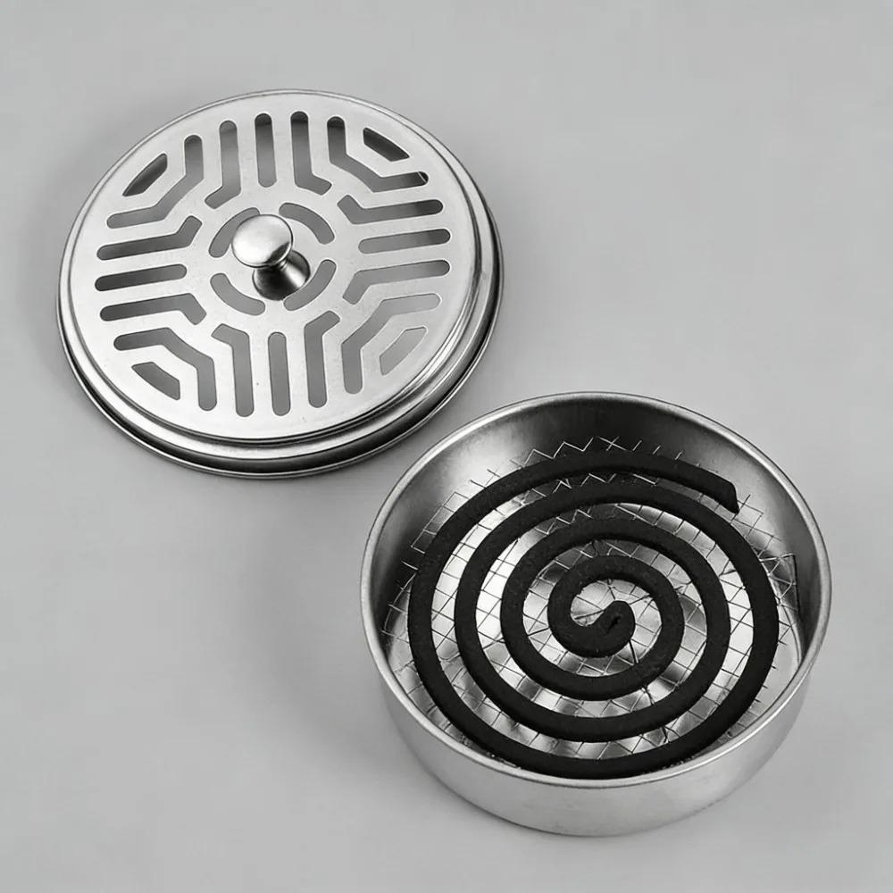 1PC Incense Burner Stainless Steel Mosquito Coil Holder with Cover Round Tray Easy Clean Storage Box for Home Mosquito Repellent
1PC Incense Burner Stainless Steel Mosquito Coil Holder with Cover Round Tray Easy Clean Storage Box for Home Mosquito Repellent