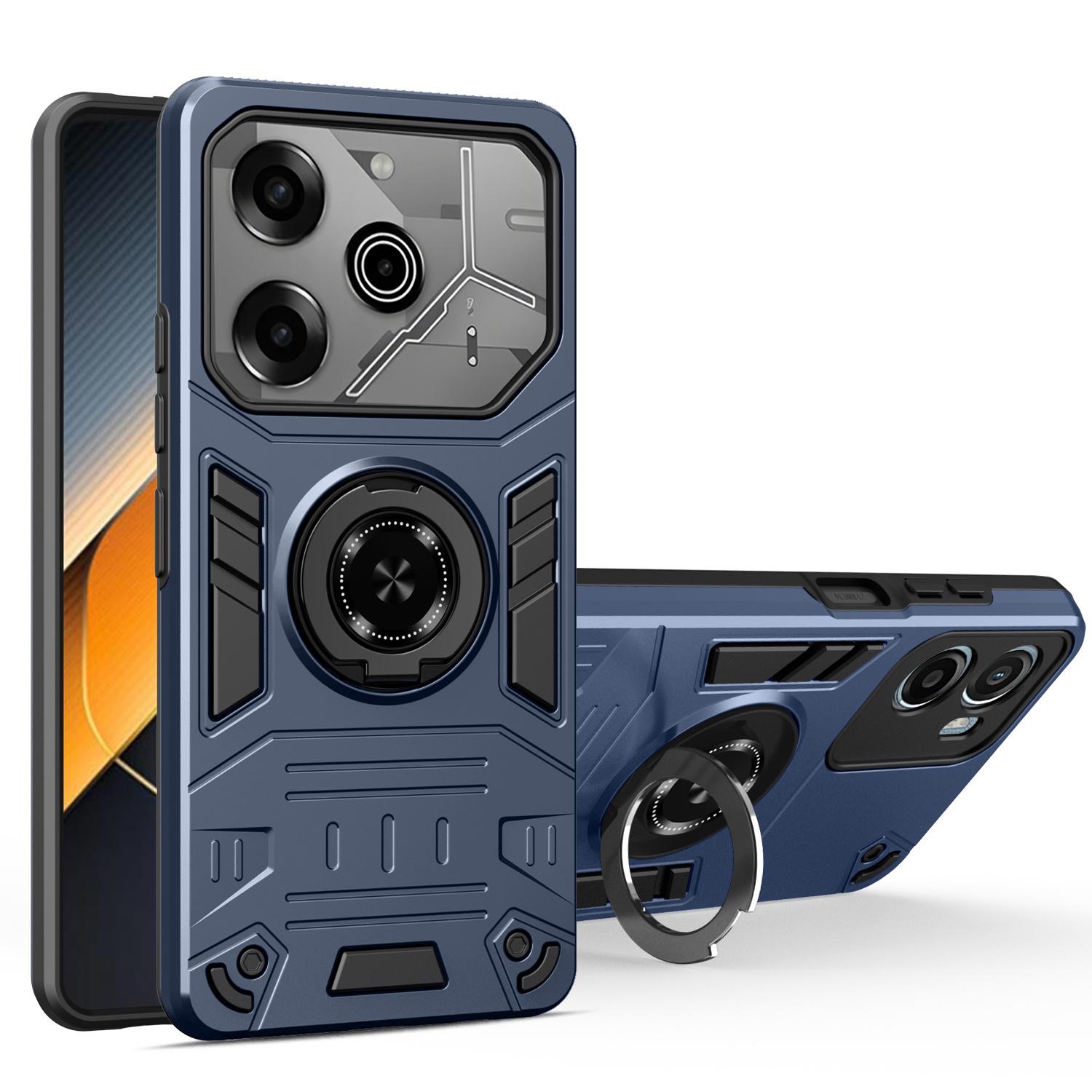 For TECNO Pova 6 4G/Pova 6 Pro 5G Case with Ring Holder Kickstand PC + TPU Anti-Fall Phone Cover
For TECNO Pova 6 4G/Pova 6 Pro 5G Case with Ring Holder Kickstand PC + TPU Anti-Fall Phone Cover