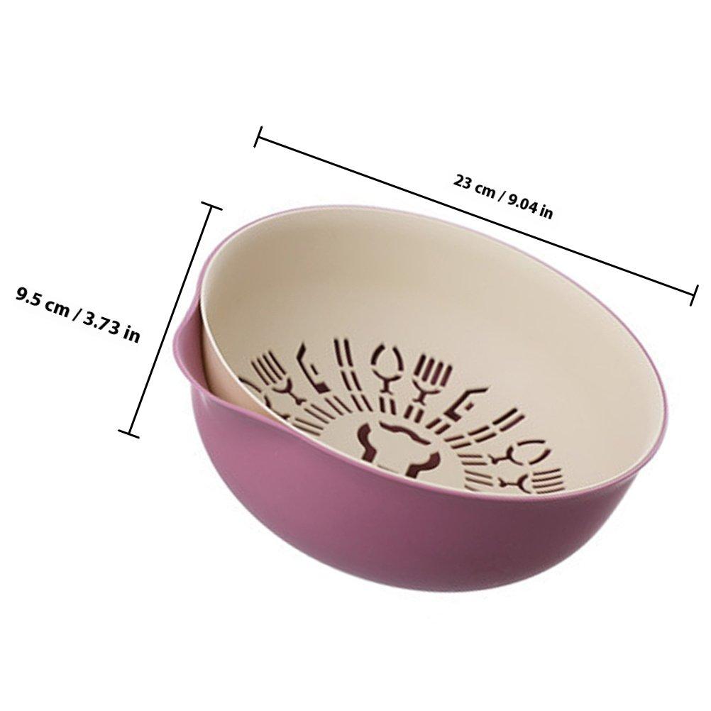2-in- Strainer Bowl Set Plastic Colander with Storage Holder for Food Washing Drying and Storage Multipurpose Draining фиолетовый
2-in- Strainer Bowl Set Plastic Colander with Storage Holder for Food Washing Drying and Storage Multipurpose Draining фиолетовый
