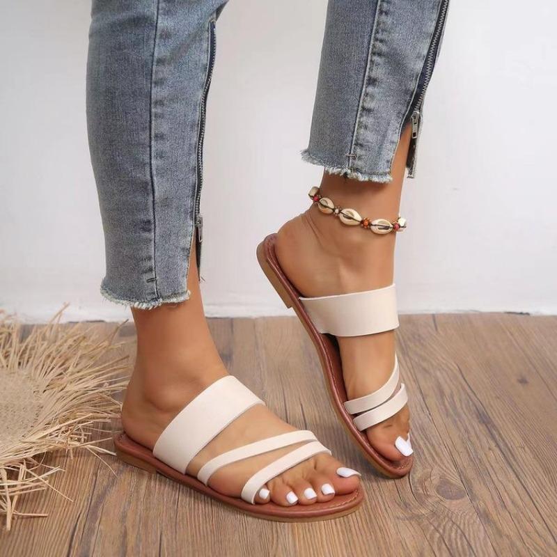 Тапочки на плоской подошве. Женские однорядные повседневные шлепанцы с круглым носком. Римские тапочки и домашние тапочки. 43 бежевый
Тапочки на плоской подошве. Женские однорядные повседневные шлепанцы с круглым носком. Римские тапочки и домашние тапочки. 43 бежевый