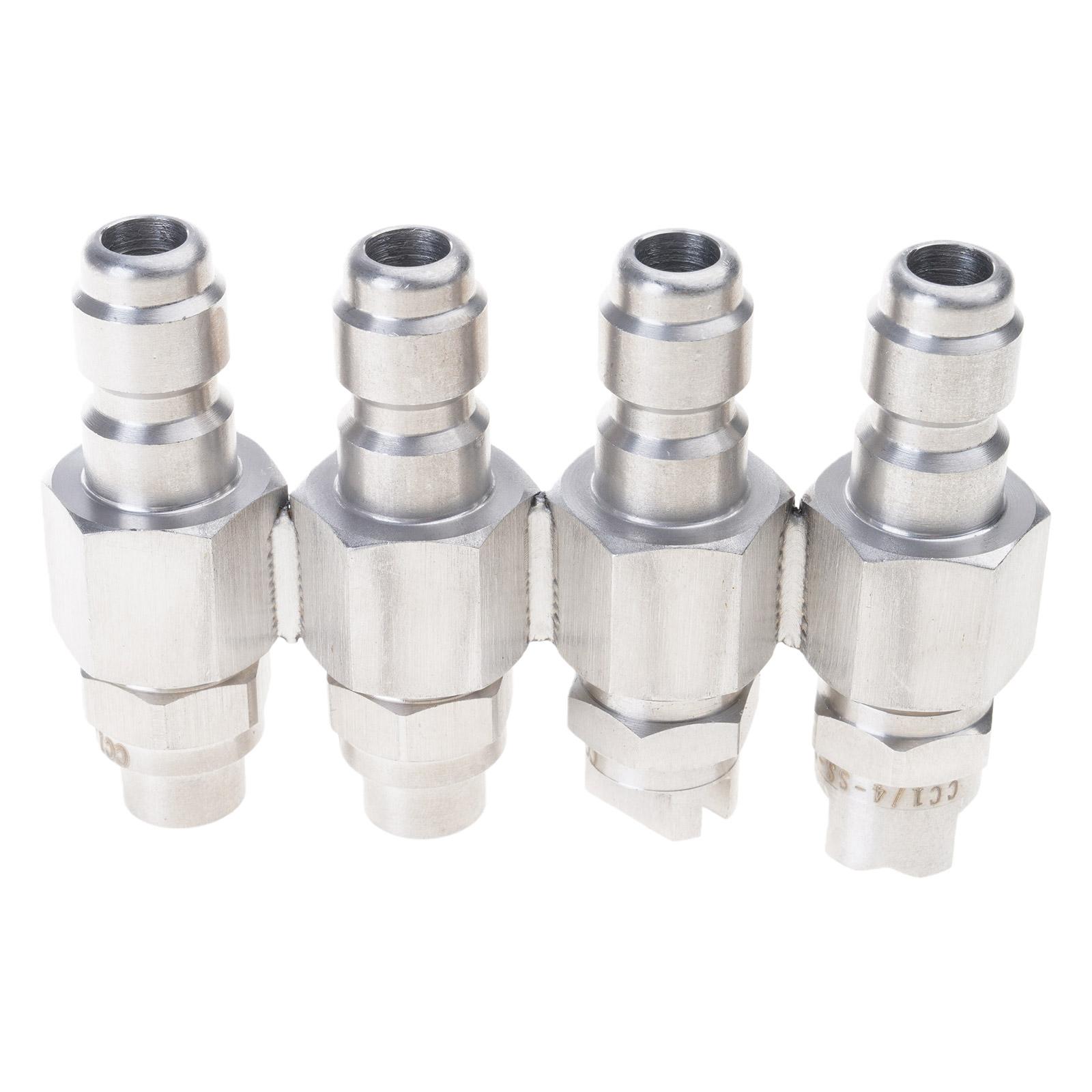Professional 4 way Sprayings Nozzles 5000PSI Durability Steel Construction Compatible for Soft Wash Systems 2-4GPM Washer 1
Professional 4 way Sprayings Nozzles 5000PSI Durability Steel Construction Compatible for Soft Wash Systems 2-4GPM Washer 1