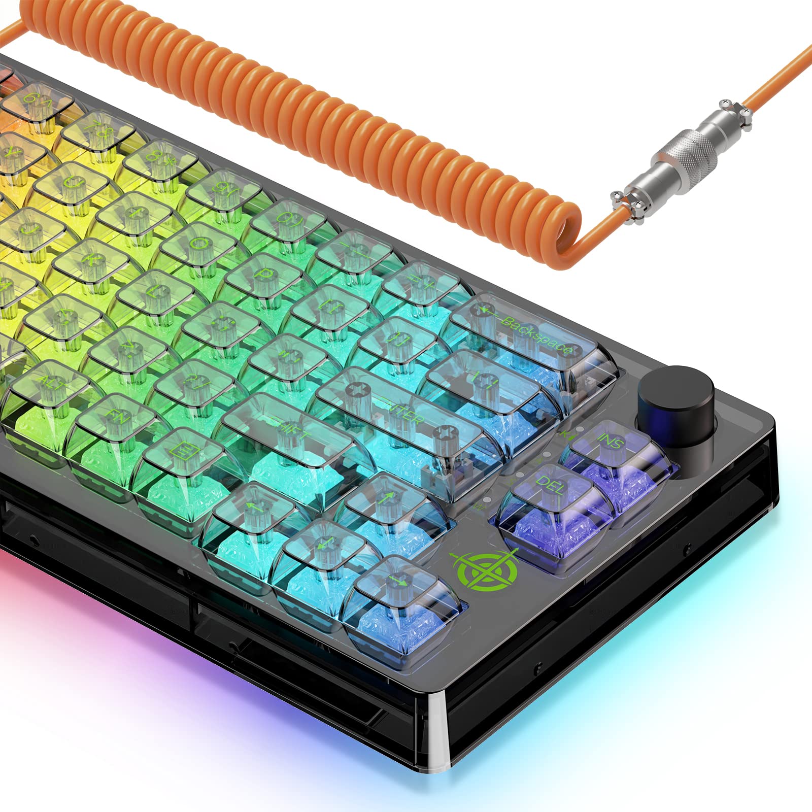 MK31 Gaming Keyboard Mechanical Keyboard Transparent Keyboard 18 RGB Types LED Color Changing Design 66 Keys Small Wired Keyboard Key Collision
MK31 Gaming Keyboard Mechanical Keyboard Transparent Keyboard 18 RGB Types LED Color Changing Design 66 Keys Small Wired Keyboard Key Collision