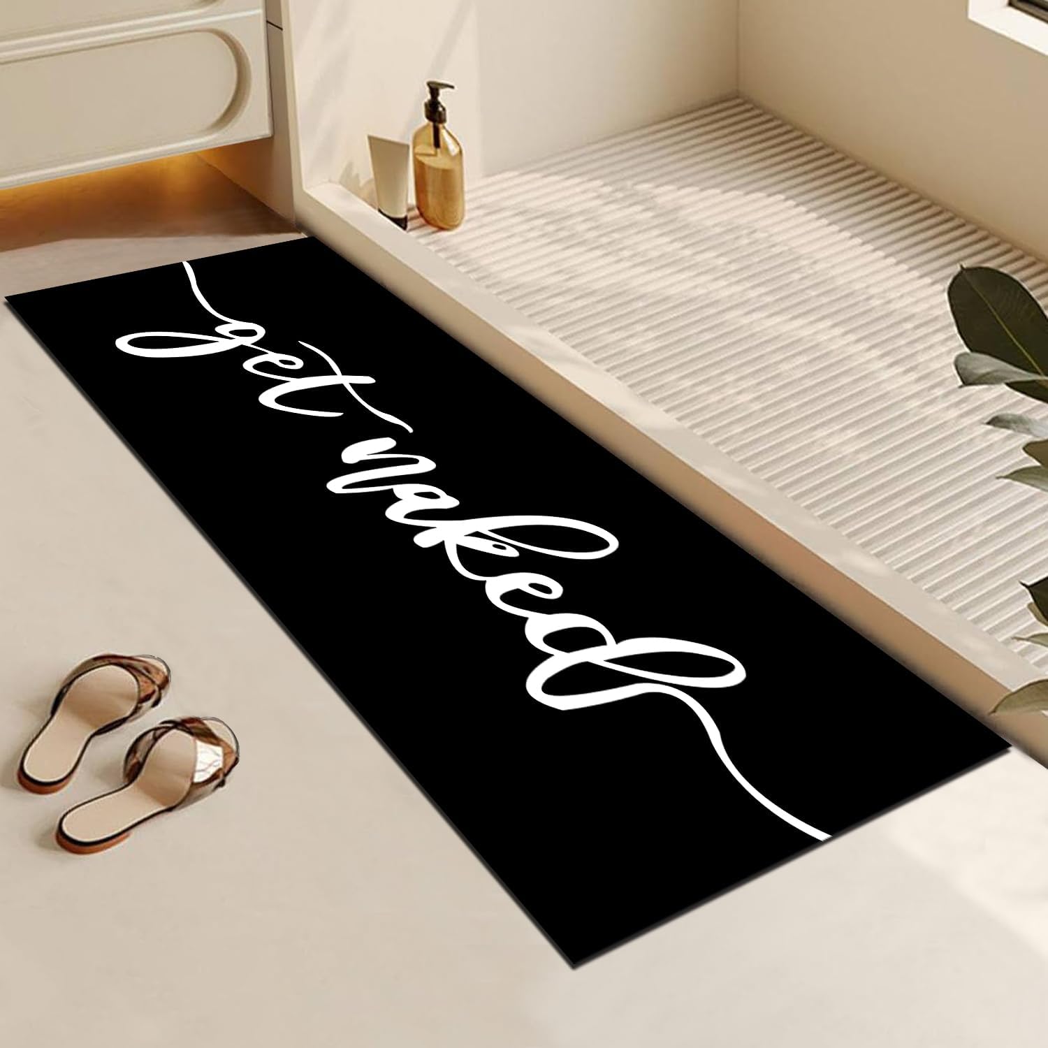 Black and White Get Naked Bath Anti-slip Floor Mat Foot Pad Home Decor Hallway Balcony Bathroom Rugs Shower Room Mat 40x60cm 16x24inch мармуровий
Black and White Get Naked Bath Anti-slip Floor Mat Foot Pad Home Decor Hallway Balcony Bathroom Rugs Shower Room Mat 40x60cm 16x24inch мармуровий