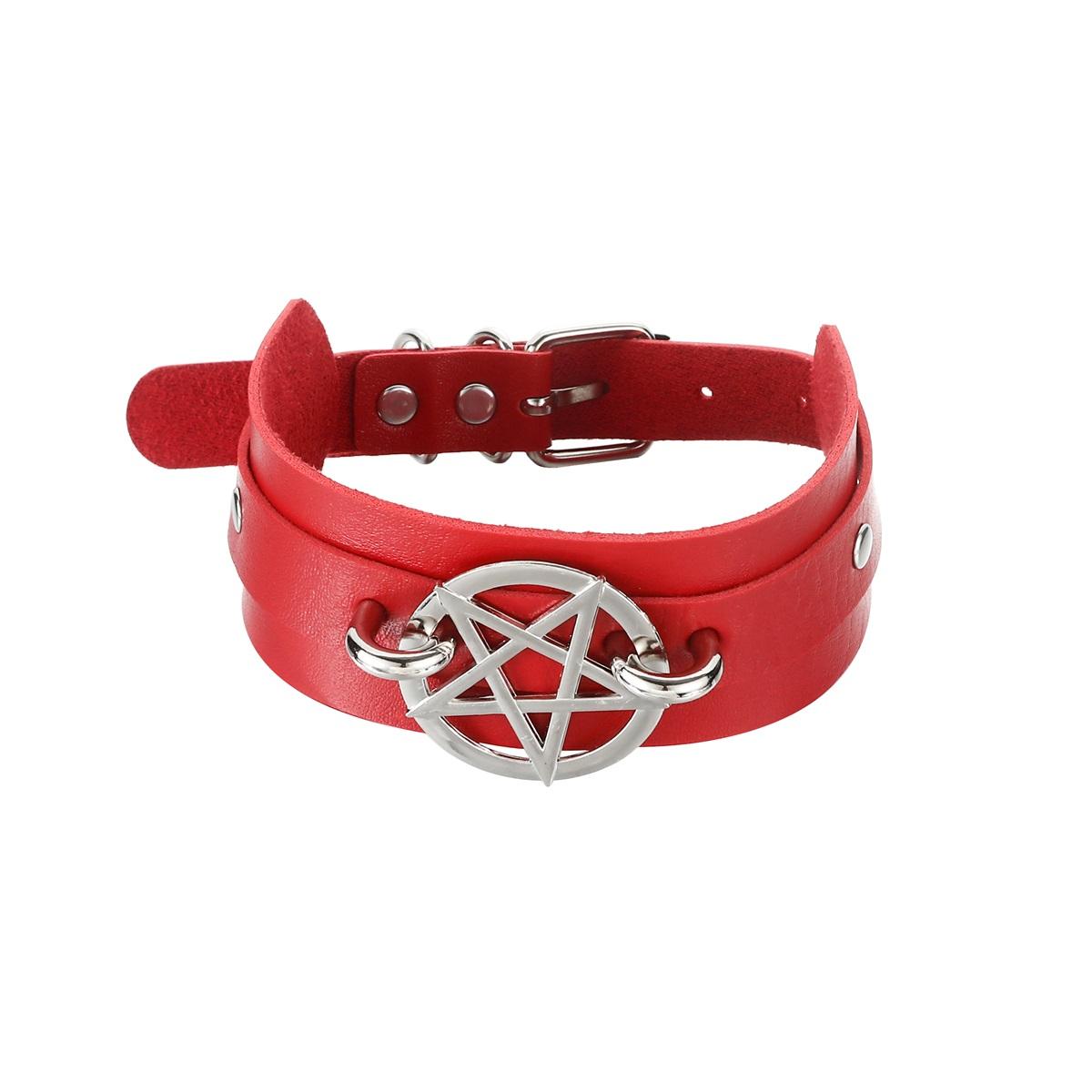 Готическое ожерелье-пентаграмма, чокер-звезда, черный кожаный готический аксессуар, женское украшение для косплея ведьмы
Готическое ожерелье-пентаграмма, чокер-звезда, черный кожаный готический аксессуар, женское украшение для косплея ведьмы