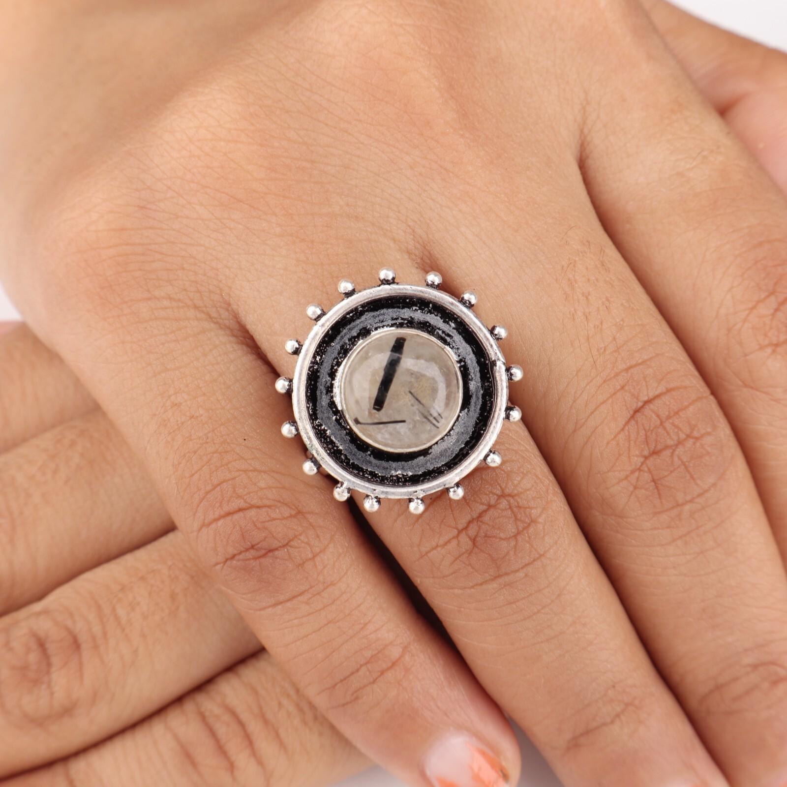 Натуральный Черный Рутил Драгоценный Камень 925 Стерлинговое Серебро Ювелирные Изделия Кольцо Ручной Работы Для Подарка RR-49-31 9.5
Натуральный Черный Рутил Драгоценный Камень 925 Стерлинговое Серебро Ювелирные Изделия Кольцо Ручной Работы Для Подарка RR-49-31 9.5