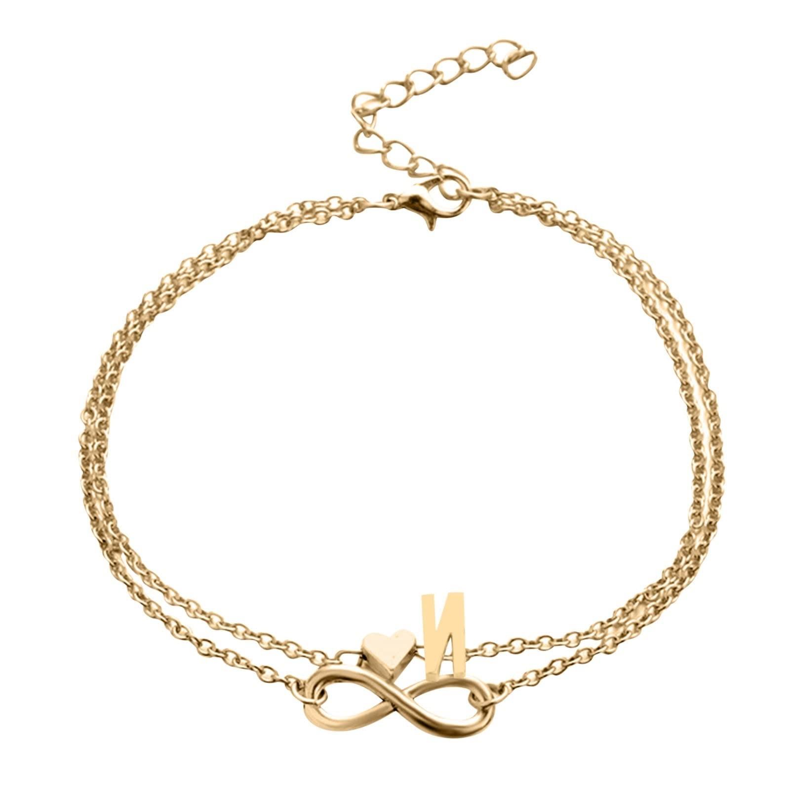 Двойная цепочка для ног с буквами, бесконечная цепочка любви, женская цепочка для ног, летний подарок, пляжный подарок для мамы N золотой
Двойная цепочка для ног с буквами, бесконечная цепочка любви, женская цепочка для ног, летний подарок, пляжный подарок для мамы N золотой