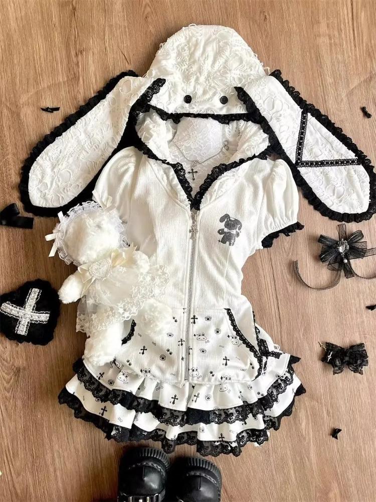 Summer Sweet Preppy Style 2 Piece Sets Women Y2k Kawaii Lolita Design Tops + High Waist Chic Skirt Female Princess Retro Outfits S білий
Summer Sweet Preppy Style 2 Piece Sets Women Y2k Kawaii Lolita Design Tops + High Waist Chic Skirt Female Princess Retro Outfits S білий