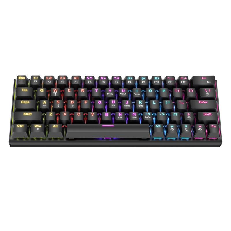 G101D Портативная механическая игровая клавиатура с клавиатурой с RGB-подсветкой, 63 клавиши, проводная клавиатура типа C чёрный
G101D Портативная механическая игровая клавиатура с клавиатурой с RGB-подсветкой, 63 клавиши, проводная клавиатура типа C чёрный