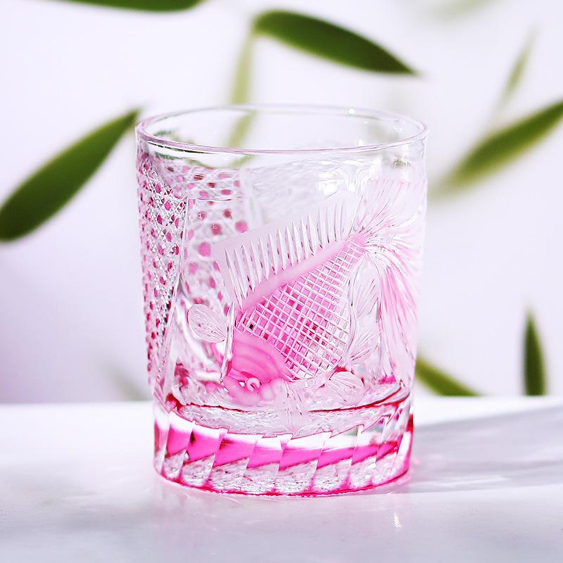 Pink Crystal Goldfish Edo Kiriko Wine Glass Exquisite Carving Wineglass Whiskey Cup Brandy Snifter Liquor Whisky Rock Dropship 260-320ml
Pink Crystal Goldfish Edo Kiriko Wine Glass Exquisite Carving Wineglass Whiskey Cup Brandy Snifter Liquor Whisky Rock Dropship 260-320ml