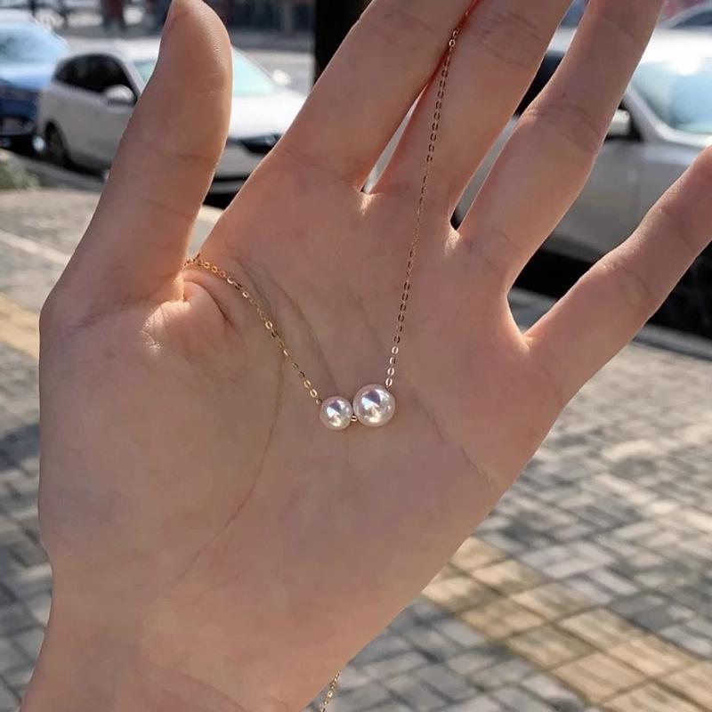 Zhuji Double Pearl Freshwater Pearl Choker Necklace 6-7mm + 8-9mm (Round, High Luster, Near Flawless)
Zhuji Double Pearl Freshwater Pearl Choker Necklace 6-7mm + 8-9mm (Round, High Luster, Near Flawless)