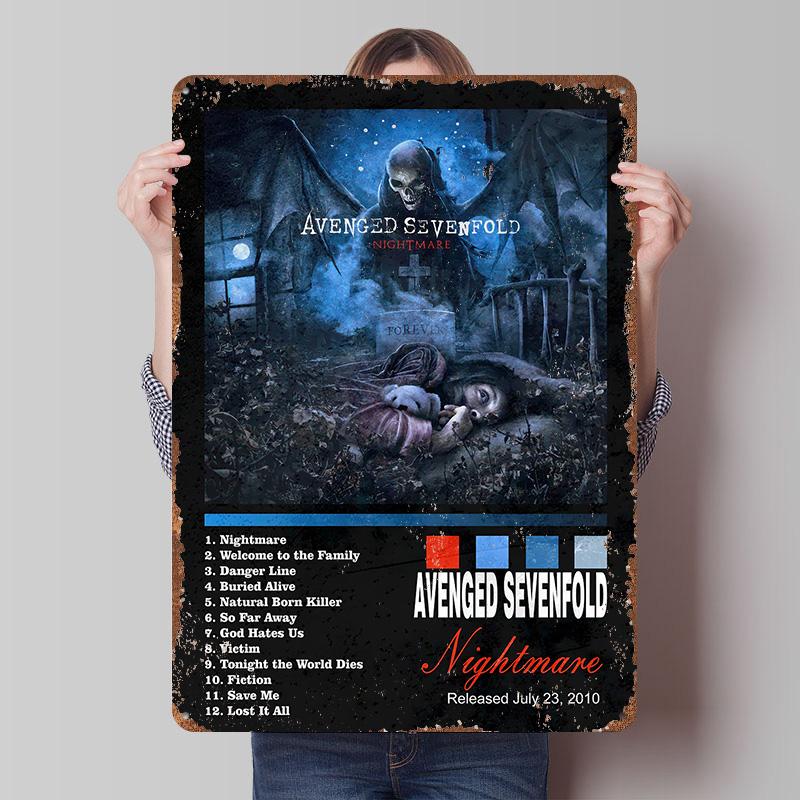 Avenged Sevenfold Nightmare Album Cover Printed Poster Customized Wall Art Retro Vintage Metal Tin Signs for Decoration Gaming 20x30cm(7.8x11.8inch)
Avenged Sevenfold Nightmare Album Cover Printed Poster Customized Wall Art Retro Vintage Metal Tin Signs for Decoration Gaming 20x30cm(7.8x11.8inch)
