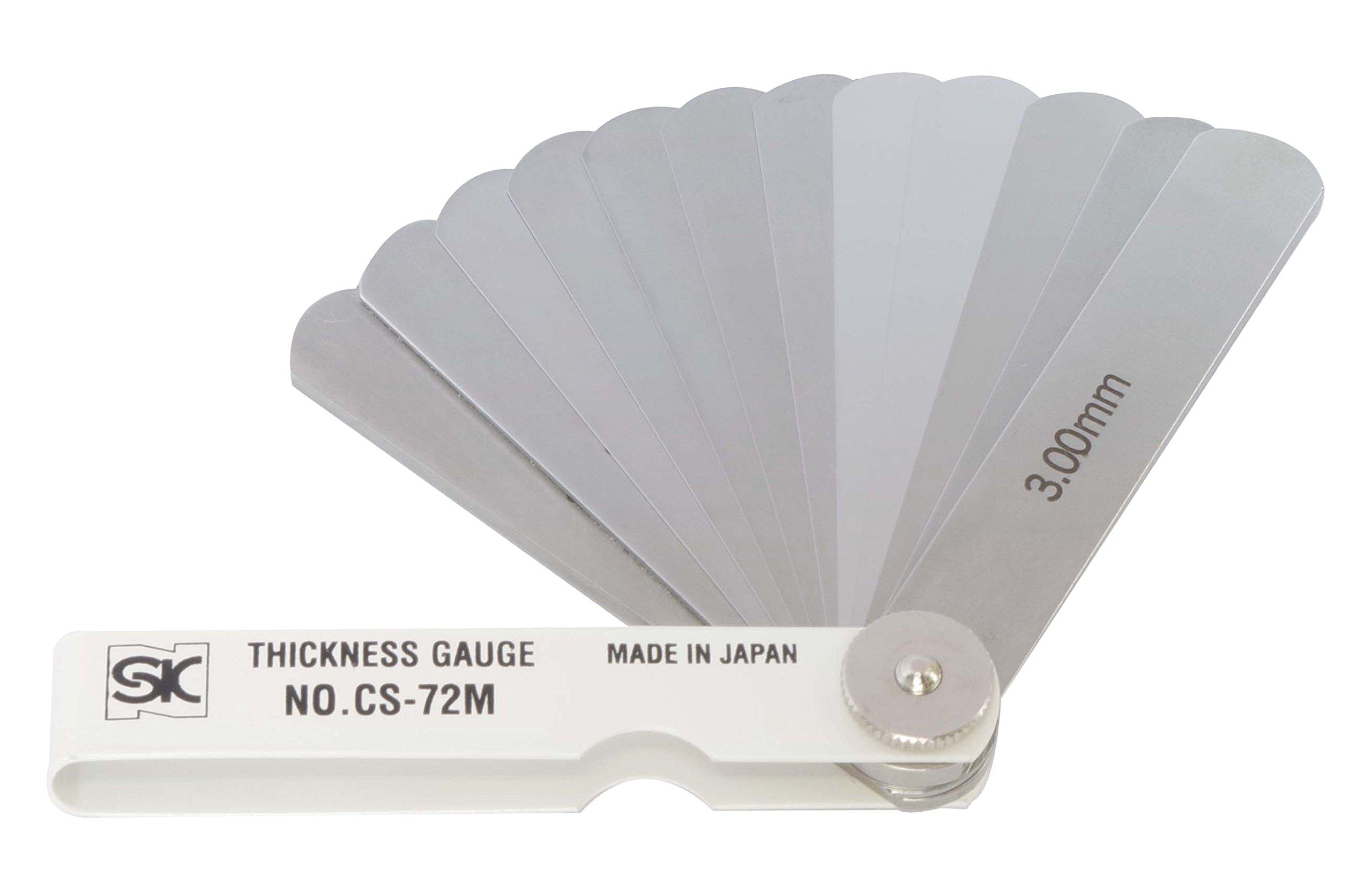 Niigata Seiki SK Made in Japan Thickness Gauge Color Sleeve Type White 12 Pieces 75mm (Gap Gauge) CS-72M 0.04-3.00mm білий
Niigata Seiki SK Made in Japan Thickness Gauge Color Sleeve Type White 12 Pieces 75mm (Gap Gauge) CS-72M 0.04-3.00mm білий