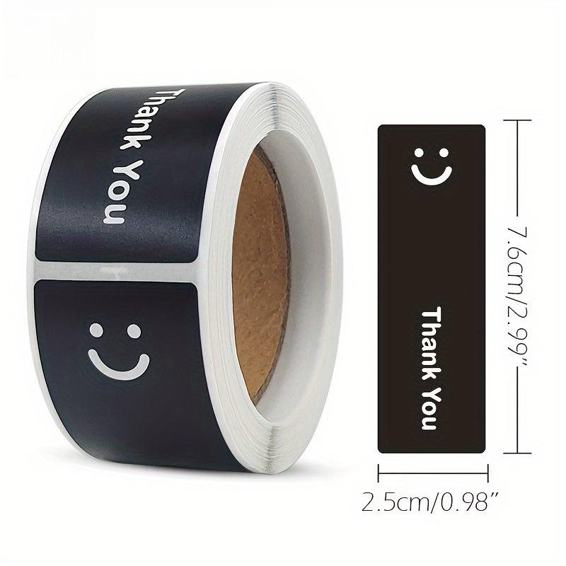 120 Sheets/1 Roll 2.99 x0.98 Color Copper Plate Labels, Joyful Face Thank You Stickers, Creative Sealing Gift & Decorative Adhesive Labels чорний
120 Sheets/1 Roll 2.99 x0.98 Color Copper Plate Labels, Joyful Face Thank You Stickers, Creative Sealing Gift & Decorative Adhesive Labels чорний