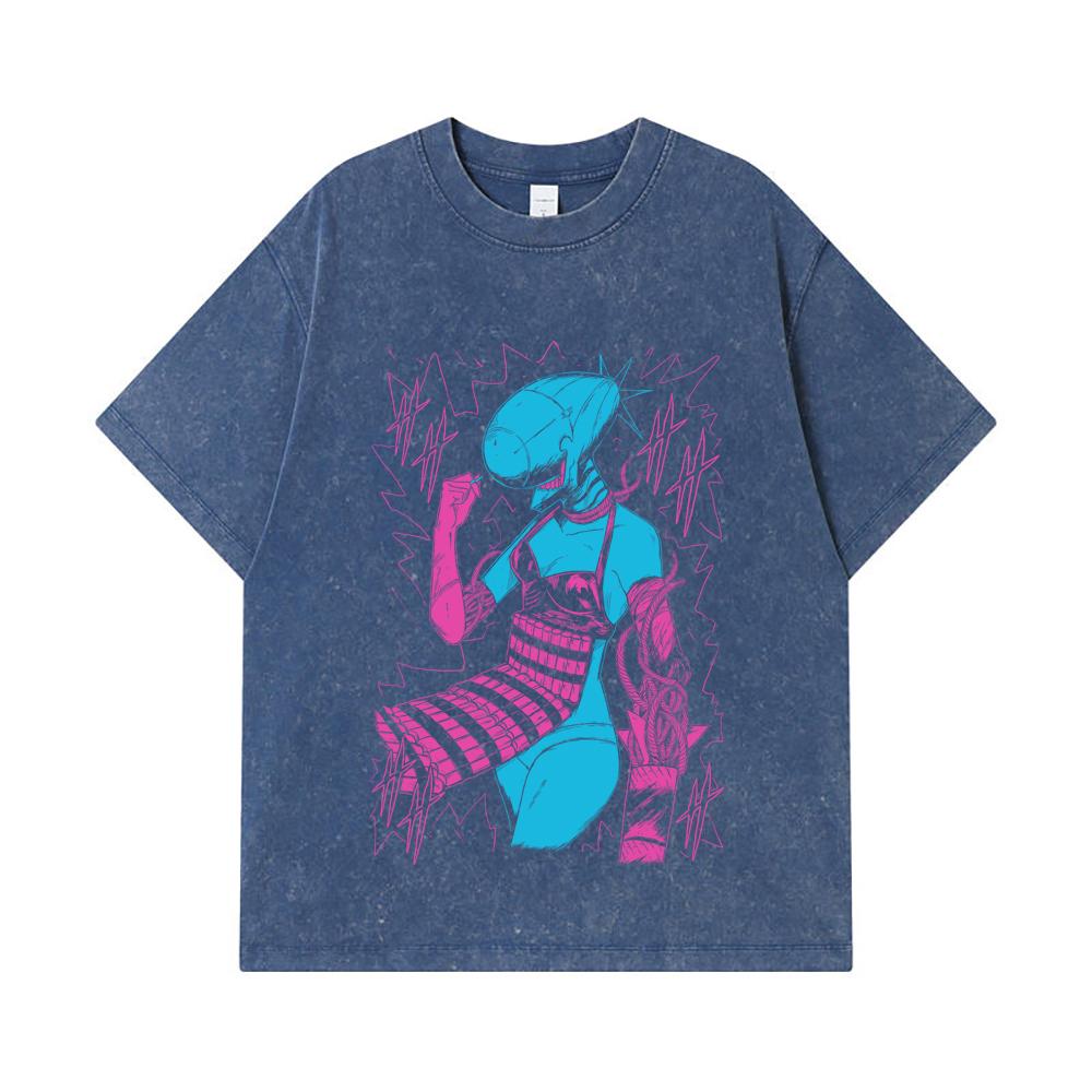 275 GSM Washed T-shirts 100% Cotton Chainsaw Man V12 Reze Print Unisex Heavy Cotton T Shirt 2XL королівський синій колір
275 GSM Washed T-shirts 100% Cotton Chainsaw Man V12 Reze Print Unisex Heavy Cotton T Shirt 2XL королівський синій колір
