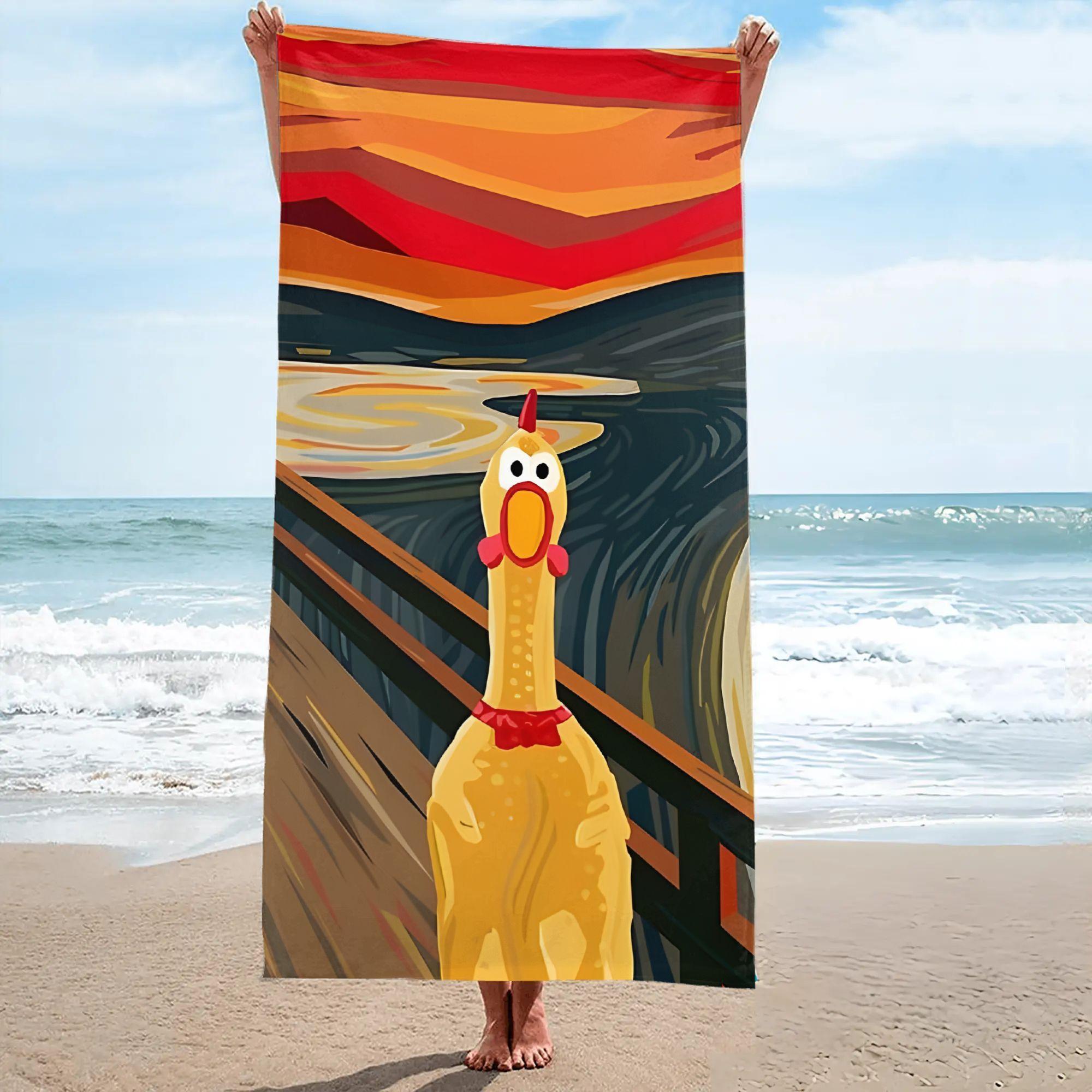 Funny The Scream Chicken Beach Towel, Soft Microfiber Quick Dry Oversized Bath Towel, Humorous Summer Pool Blanket 1pcs W40*H60(CM)
Funny The Scream Chicken Beach Towel, Soft Microfiber Quick Dry Oversized Bath Towel, Humorous Summer Pool Blanket 1pcs W40*H60(CM)