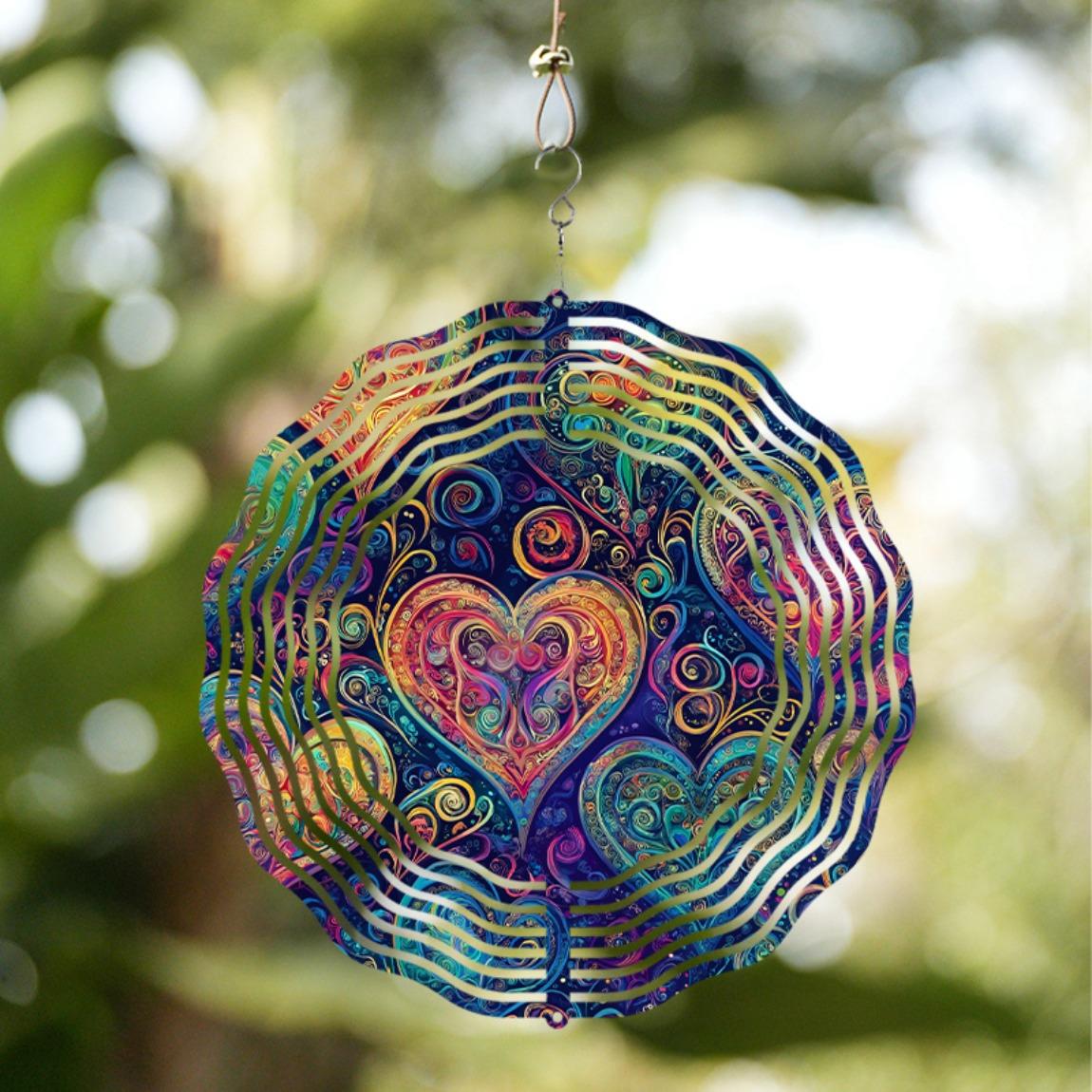 25.4 cm Metal Wind Chime for Outdoor Decor Heart Floral Design All Season Garden Patio Balcony Yard Indoor Hanging Hook No Electricity Needed 01A
25.4 cm Metal Wind Chime for Outdoor Decor Heart Floral Design All Season Garden Patio Balcony Yard Indoor Hanging Hook No Electricity Needed 01A